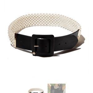 Lele Sadoughi Pearl Belt